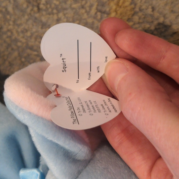 VTG Vintage Ty Peanut Royal Blue Beanie Buddy and Squirt Pillow Pal Elephants - Picture 4 of 10